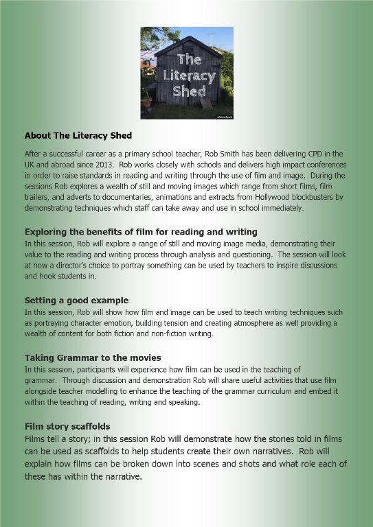 Literacy Shed flier