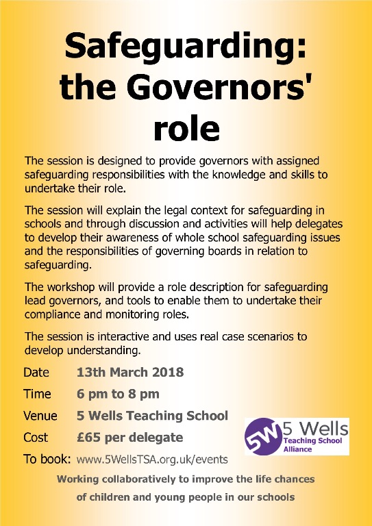 SGG1303 Safeguarding for Governors flier