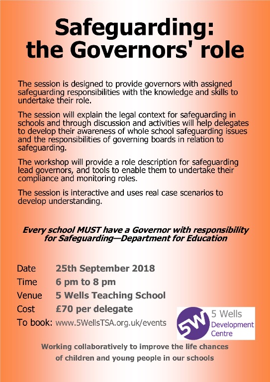 SGG2509 Safeguarding for Governors flier